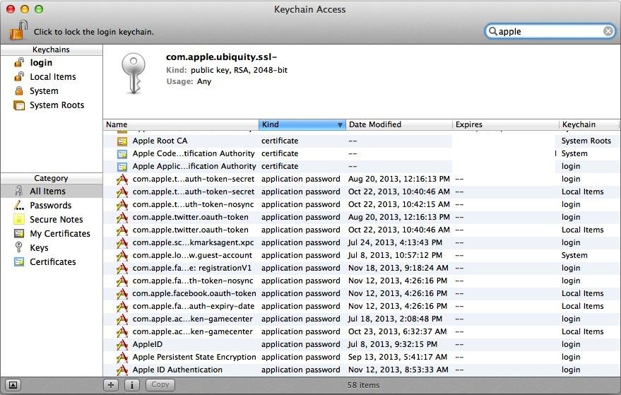 Como copiar dados do access e senhas do chaveiro de um Mac para outro - Imagem 1 - Professor-falken.com