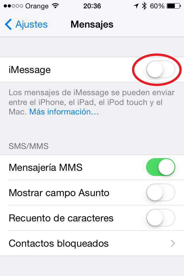 Cómo desactivar iMessage en el iPhone - Image 4 - professor-falken.com