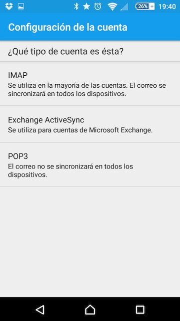 Vorgehensweise: Konfigurieren eines e-Mail-Kontos Pop- oder IMAP auf Ihrem Android Handy - Bild 2 - Prof.-falken.com