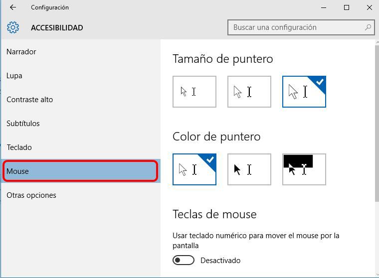 Come modificare la dimensione e il colore del mouse in Windows 10 - Immagine 2 - Professor-falken.com